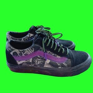 Vans Unisex Halloween Punk Old Skool 36 Dx Sneakers Black/Purple/Green US 8.5/10